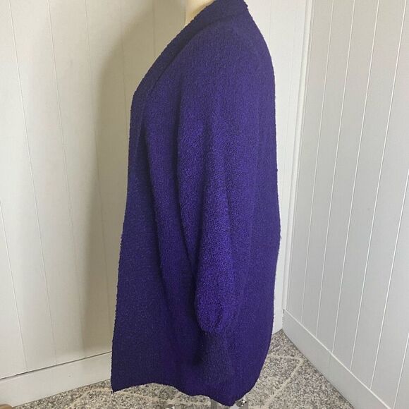 Vintage 80s Focal Point Women’s 1X 16W-18W Plus Acrylic Purple Cardigan Sweater - Picture 11 of 15